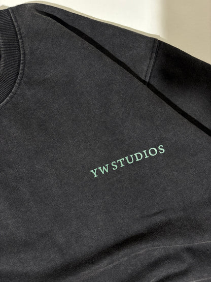 YW studios premium lava wash boxy tee