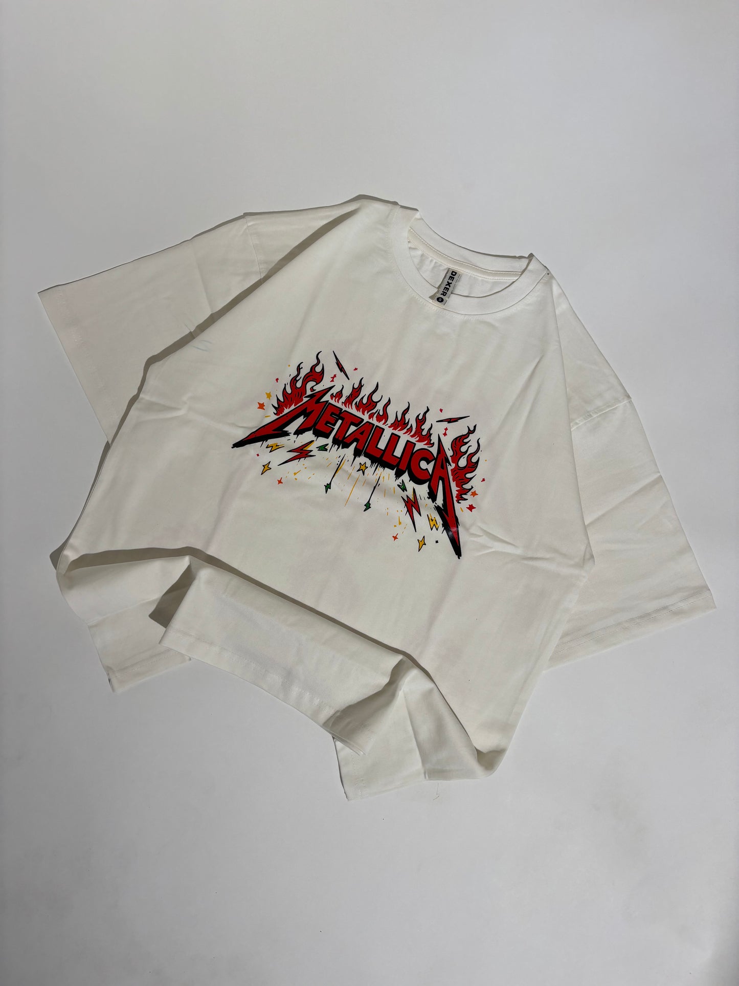 Metallica white oversized tee