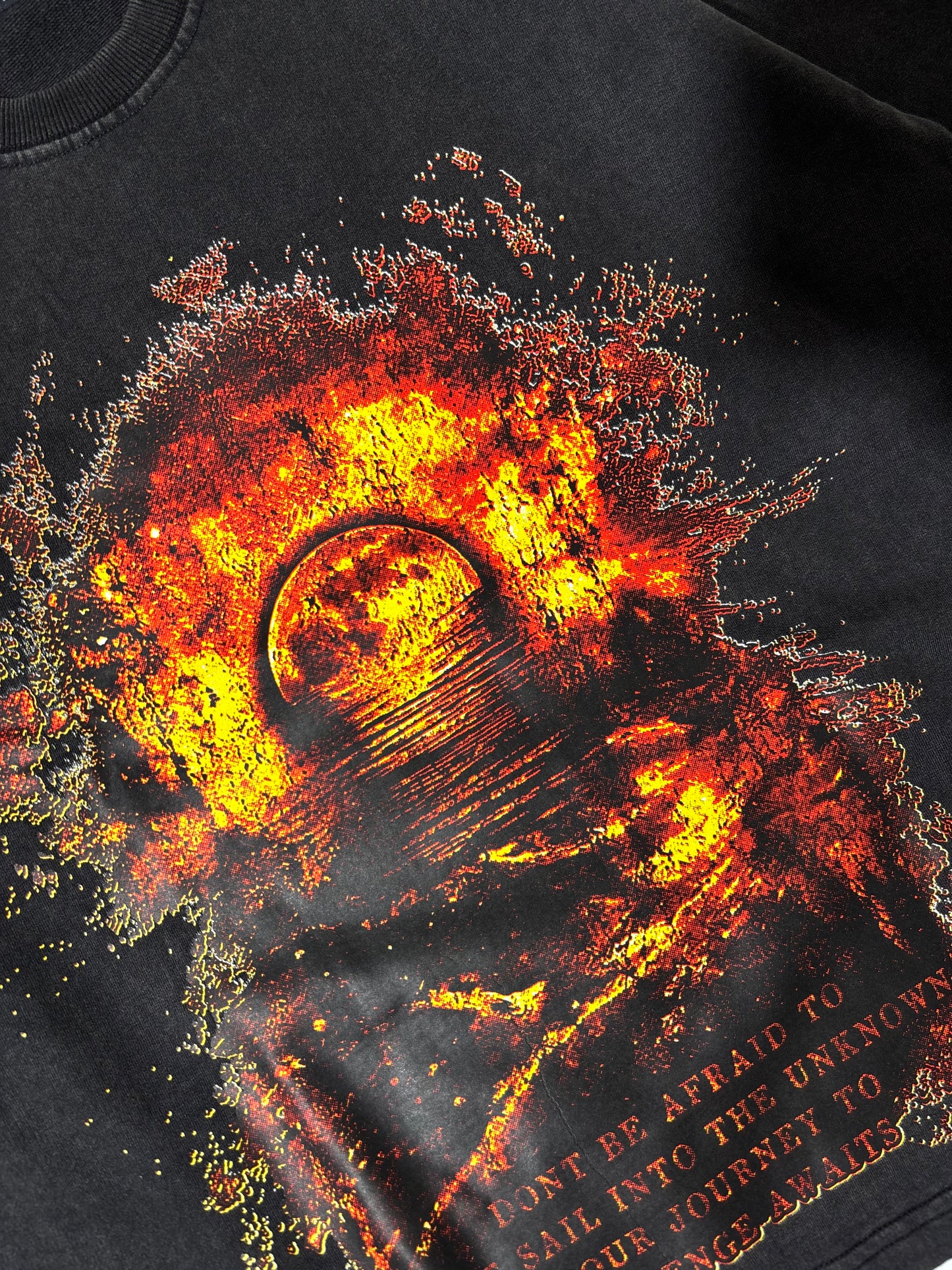 Flame premium lava wash boxy tee