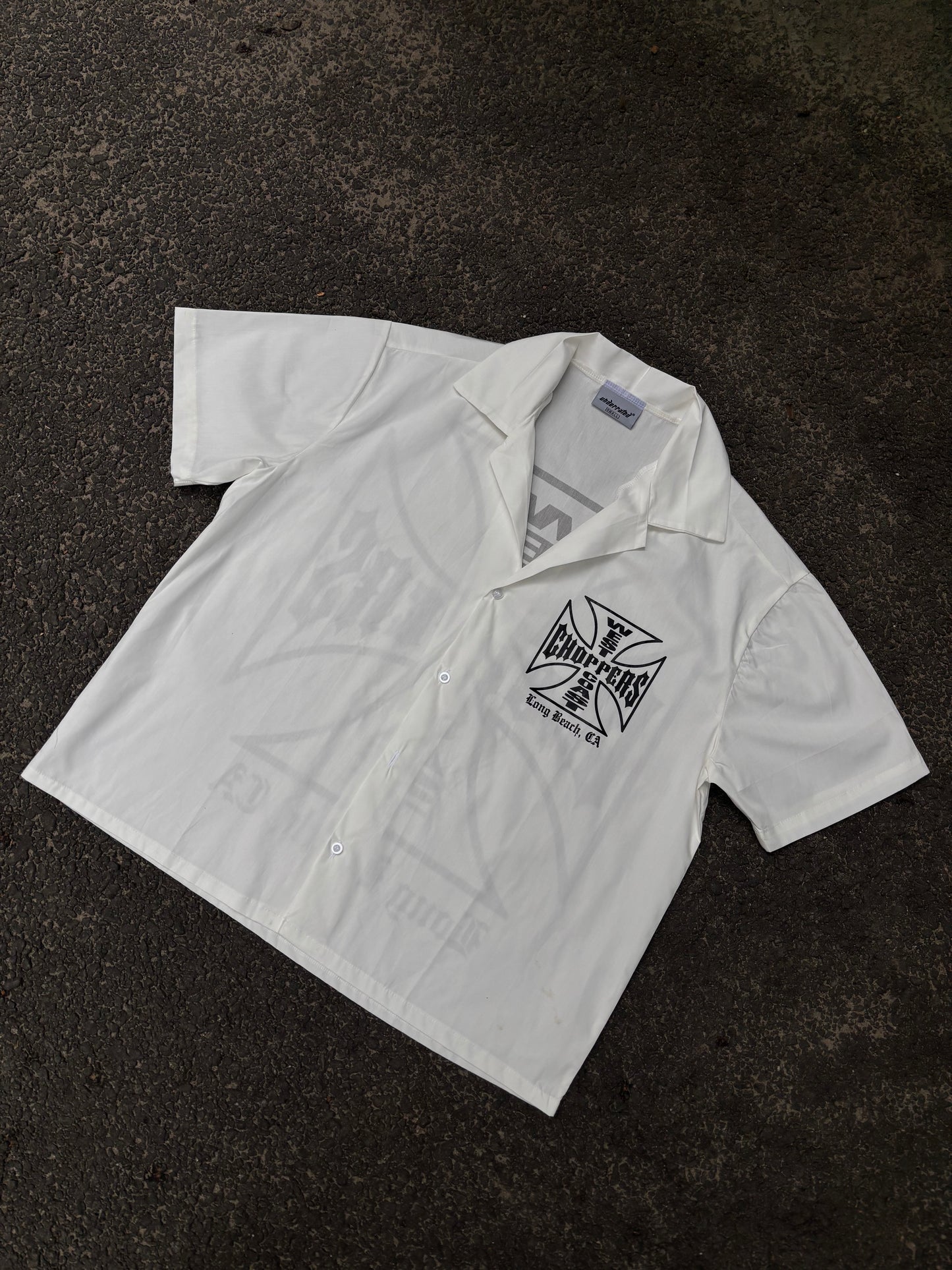 Choppers white cropped boxy shirt