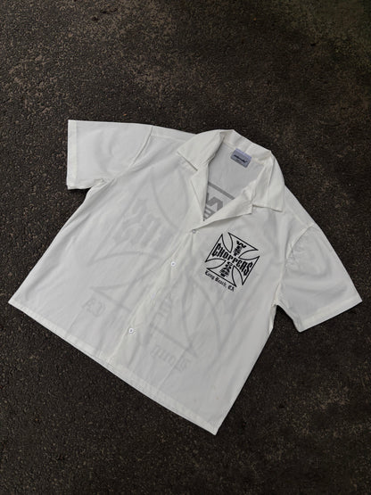 Choppers white cropped boxy shirt