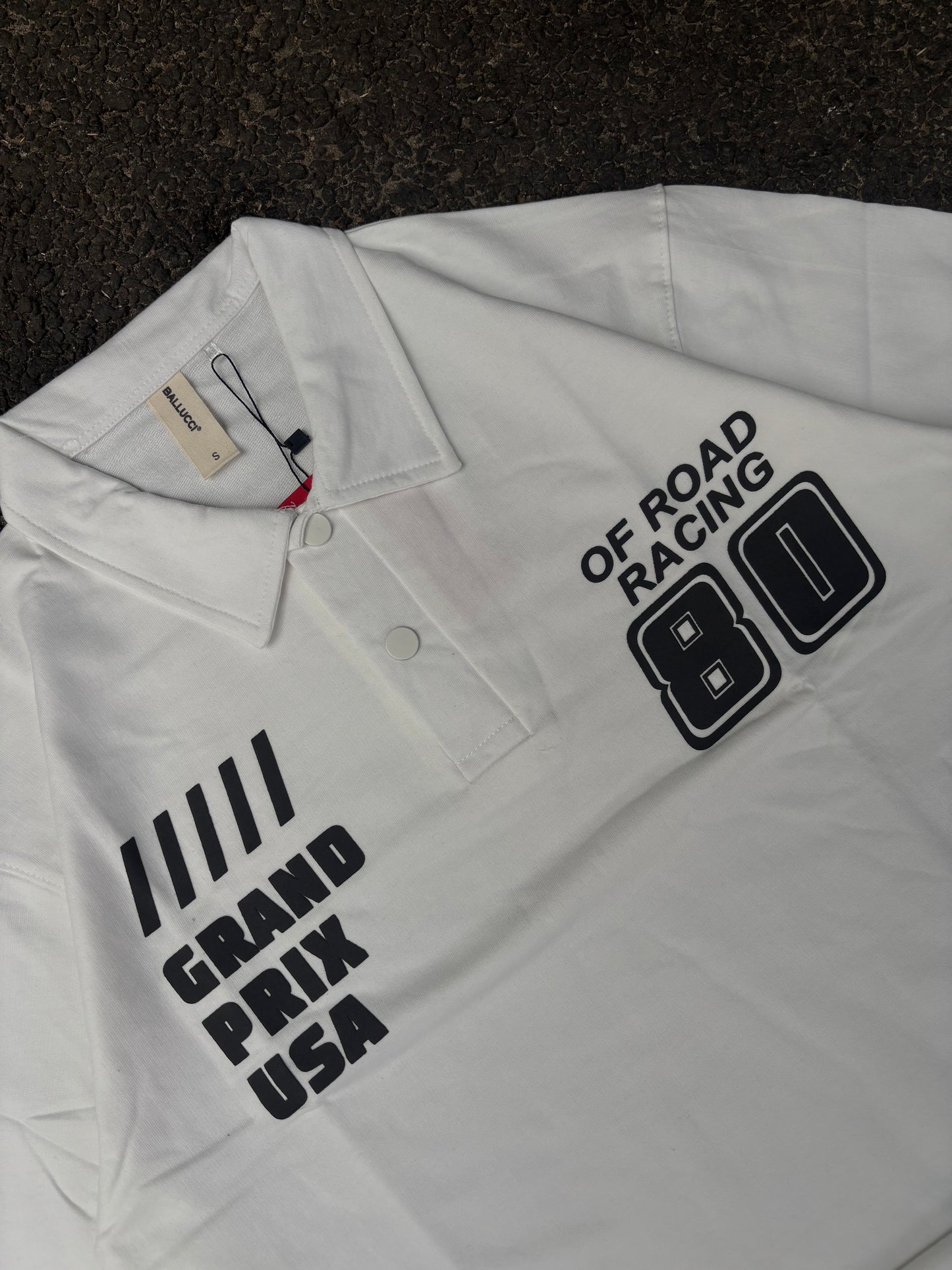 Grand pix oversized polo tee