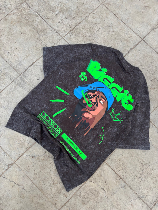 Biggie acid wash oversized tee