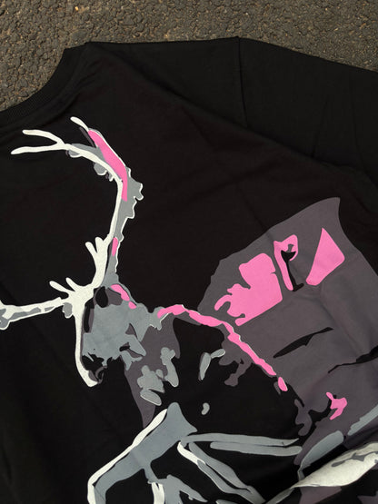 Drip drop black oversized tee