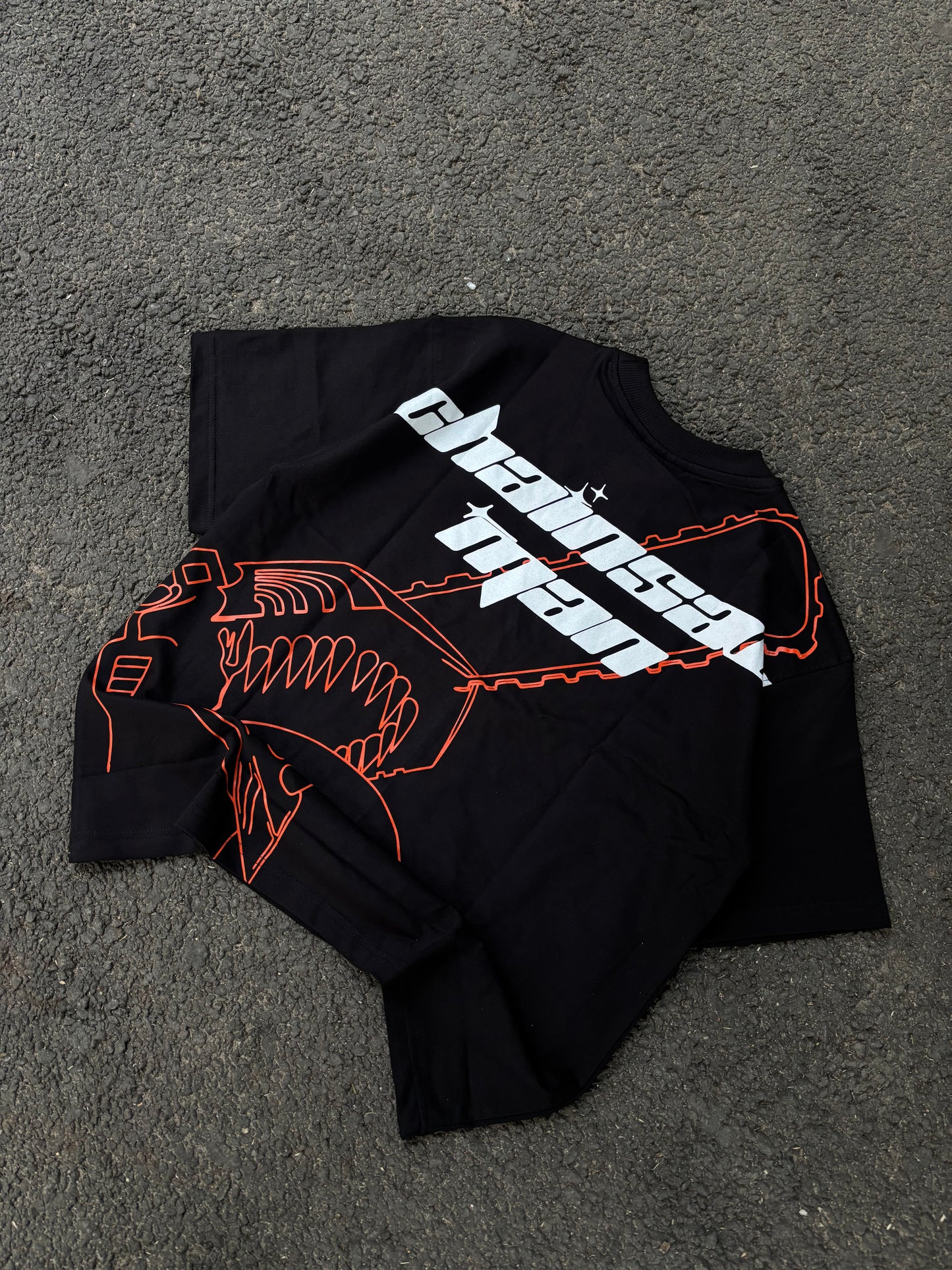 Chainsaw black oversized tee