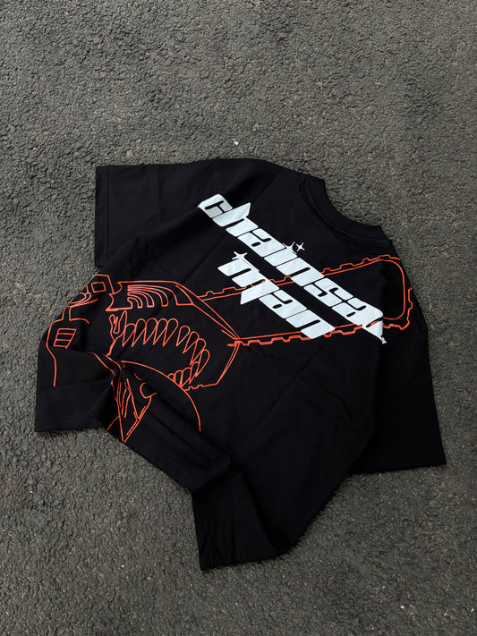 Chainsaw black oversized tee