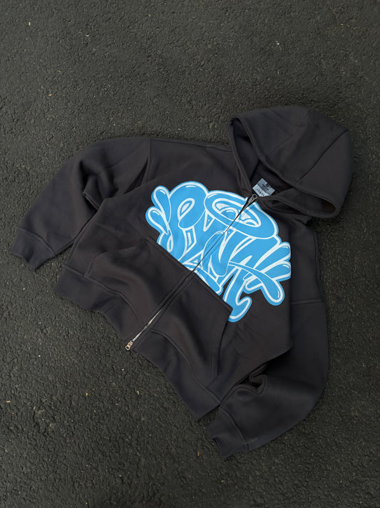 Graffiti grey premium oversized  hoodie