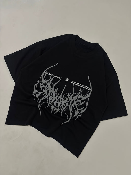 Challenge black boxy tee
