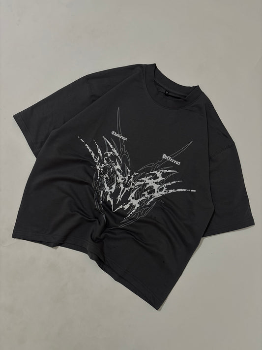 Challenge grey boxy tee