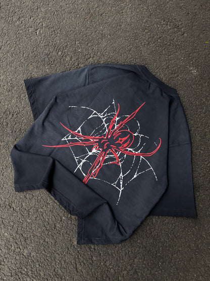 Red spider faded oversized tee