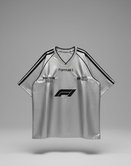 Silver shining oversized jersey