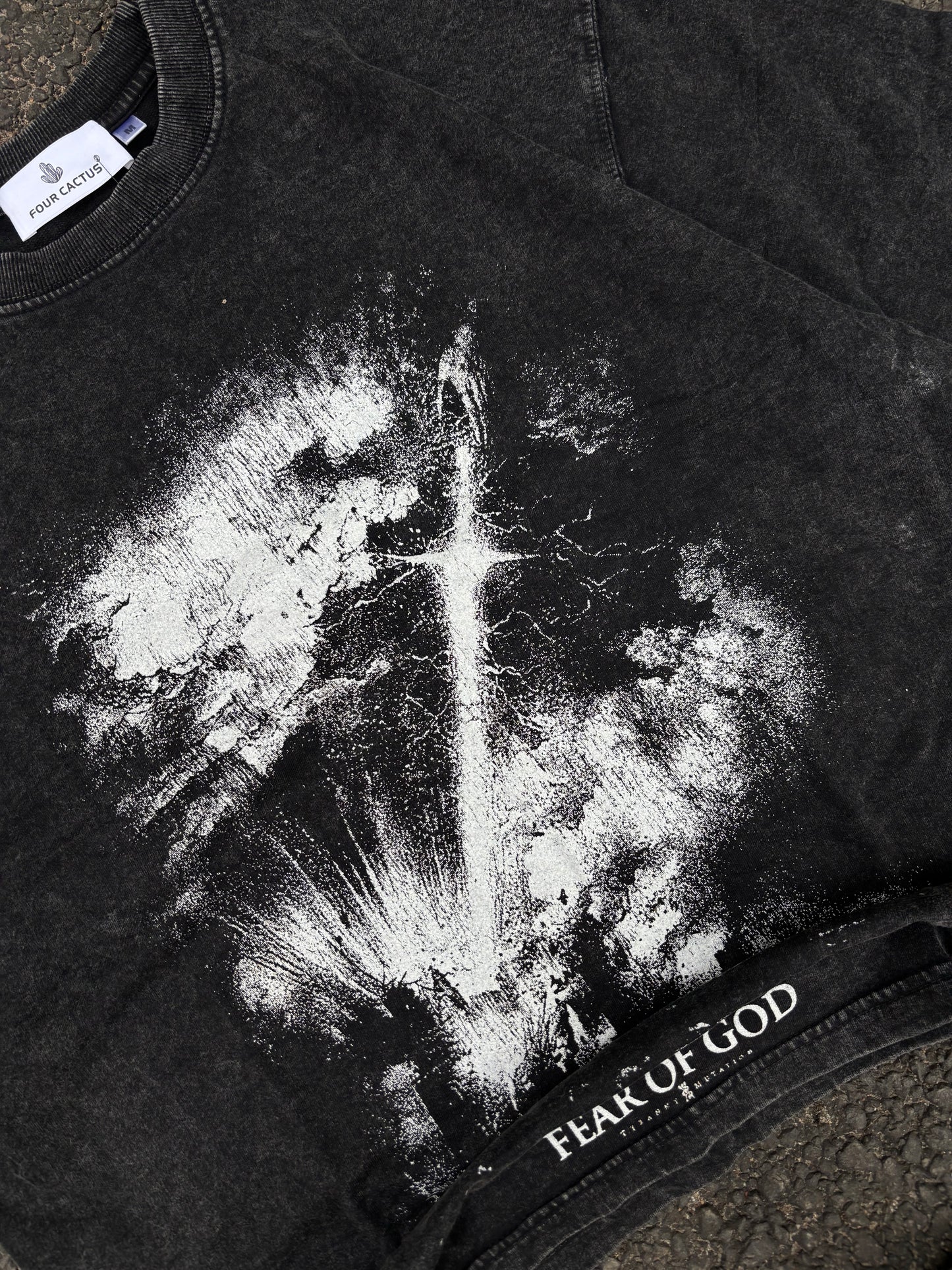 FOG acid wash oversized Tee