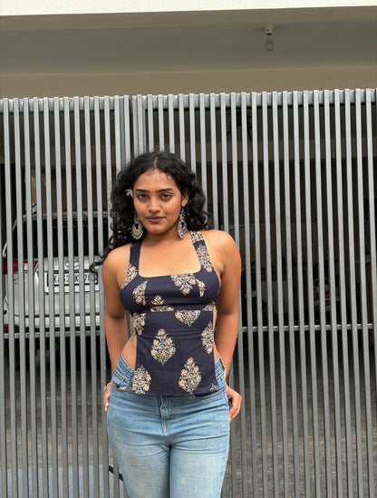 Shefali backless top