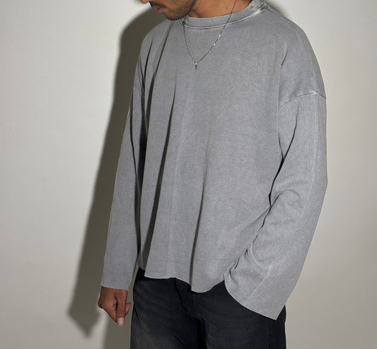 Washed waffle tee