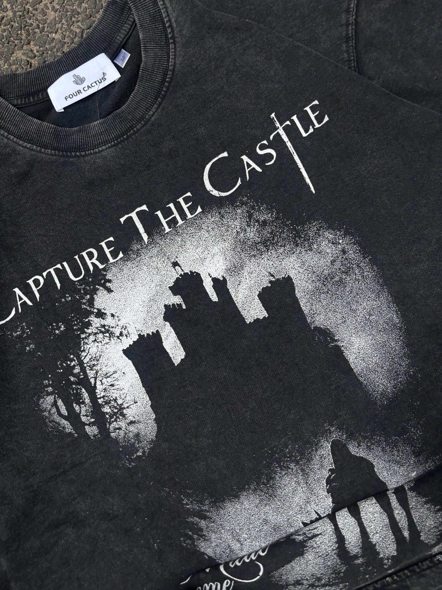 Castle acid wash oversized tee