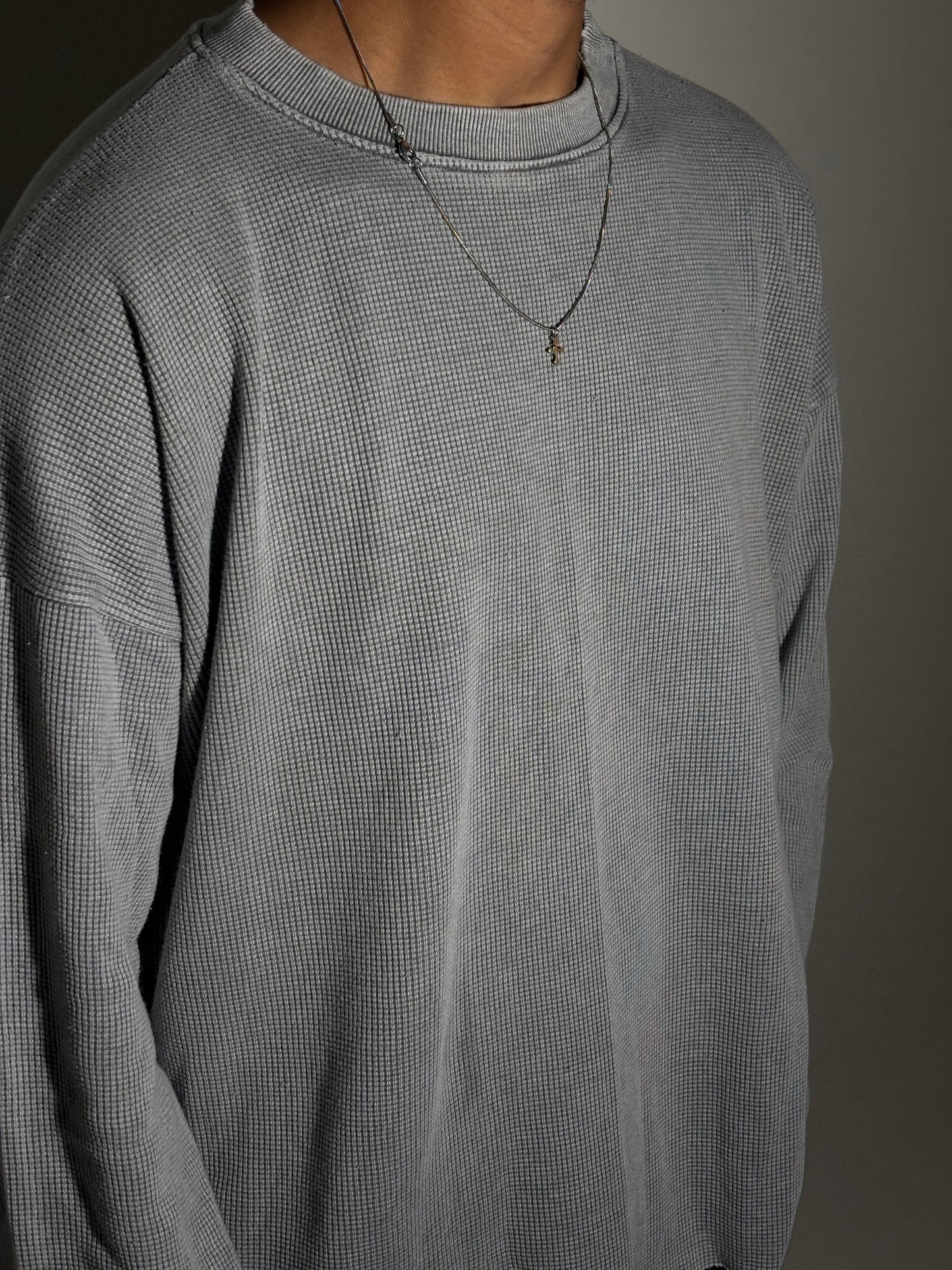 Washed waffle tee