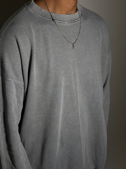 Washed waffle tee