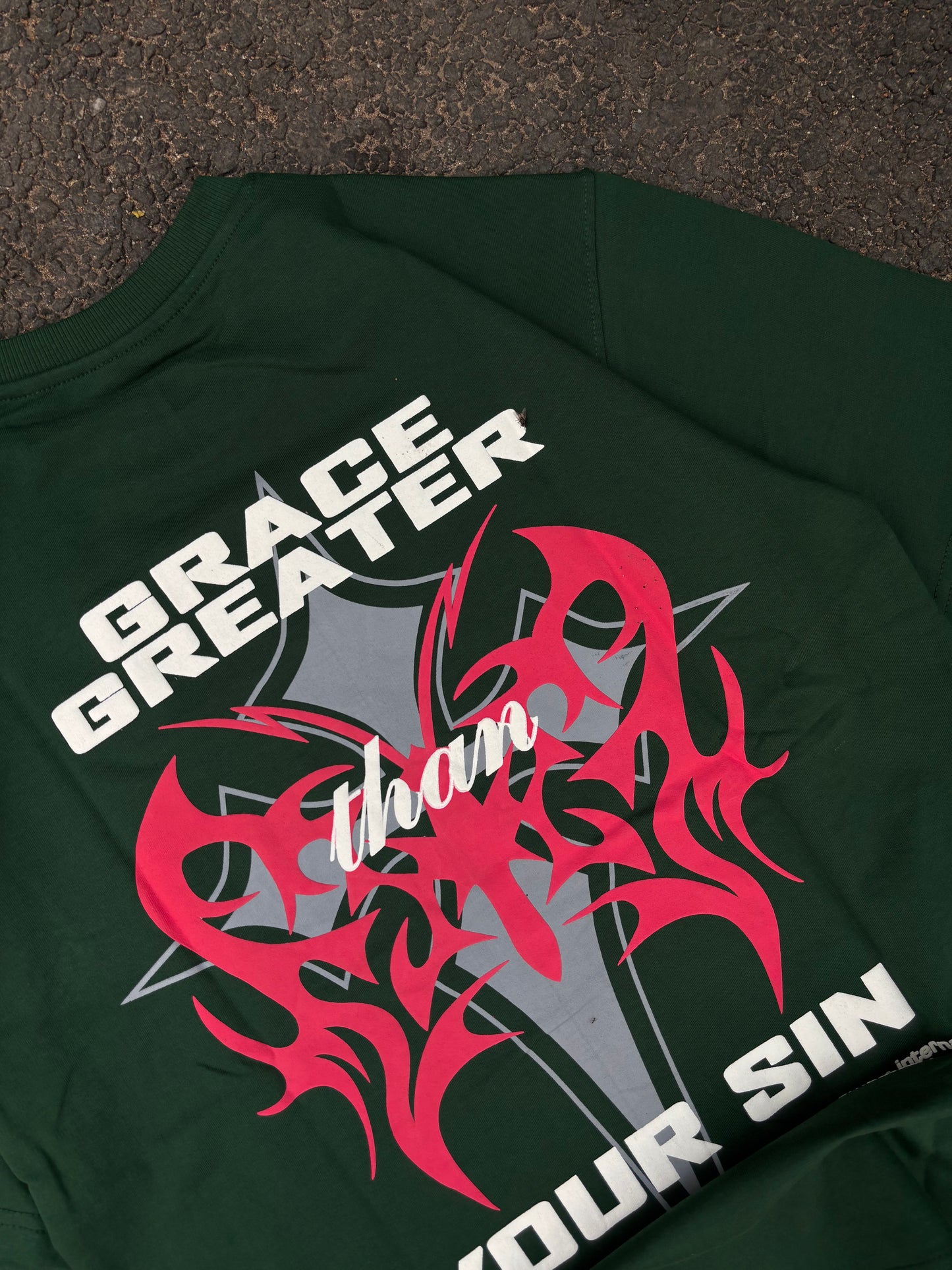 Grace greater green oversized tee