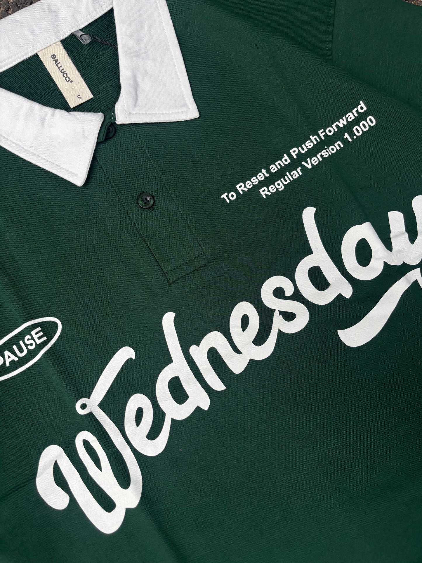 Wednesday green oversized polo tee