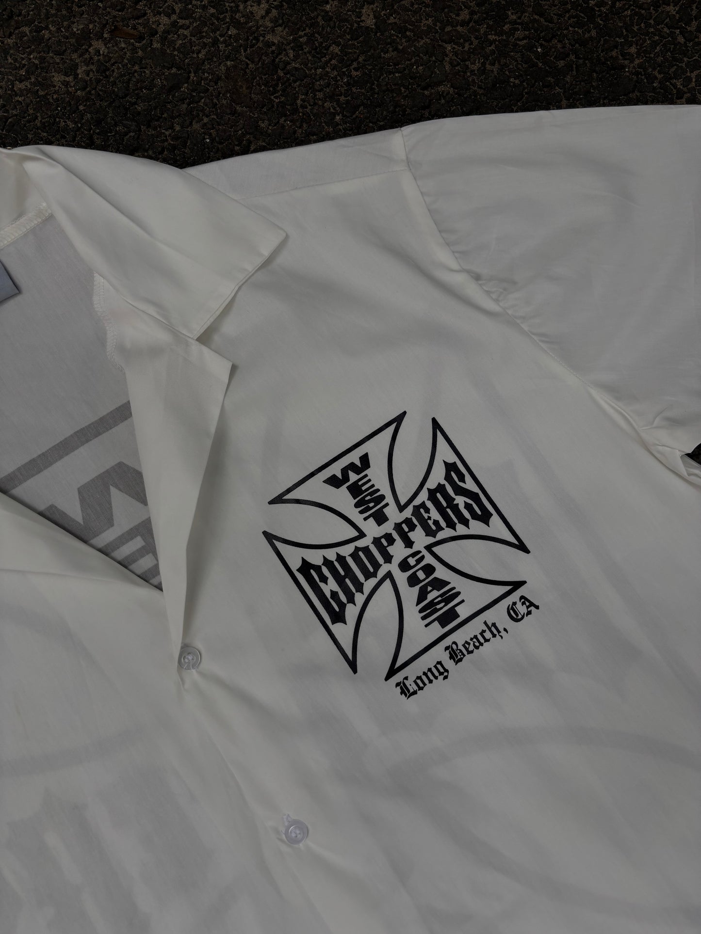 Choppers white cropped boxy shirt