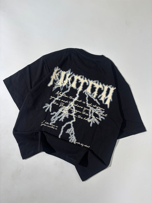 Bold black oversized tee