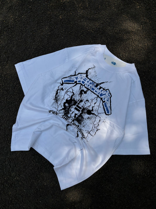 Metallica white oversized tee
