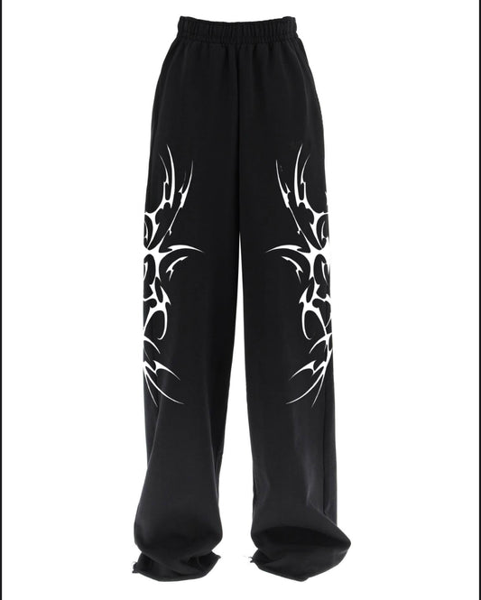 Spikes black track pants