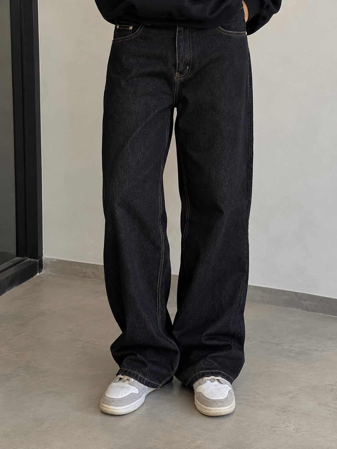 Black raw denim