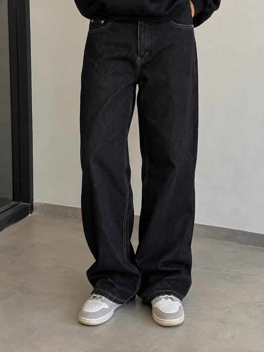 Black raw denim
