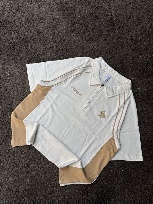 Studios white oversized polo