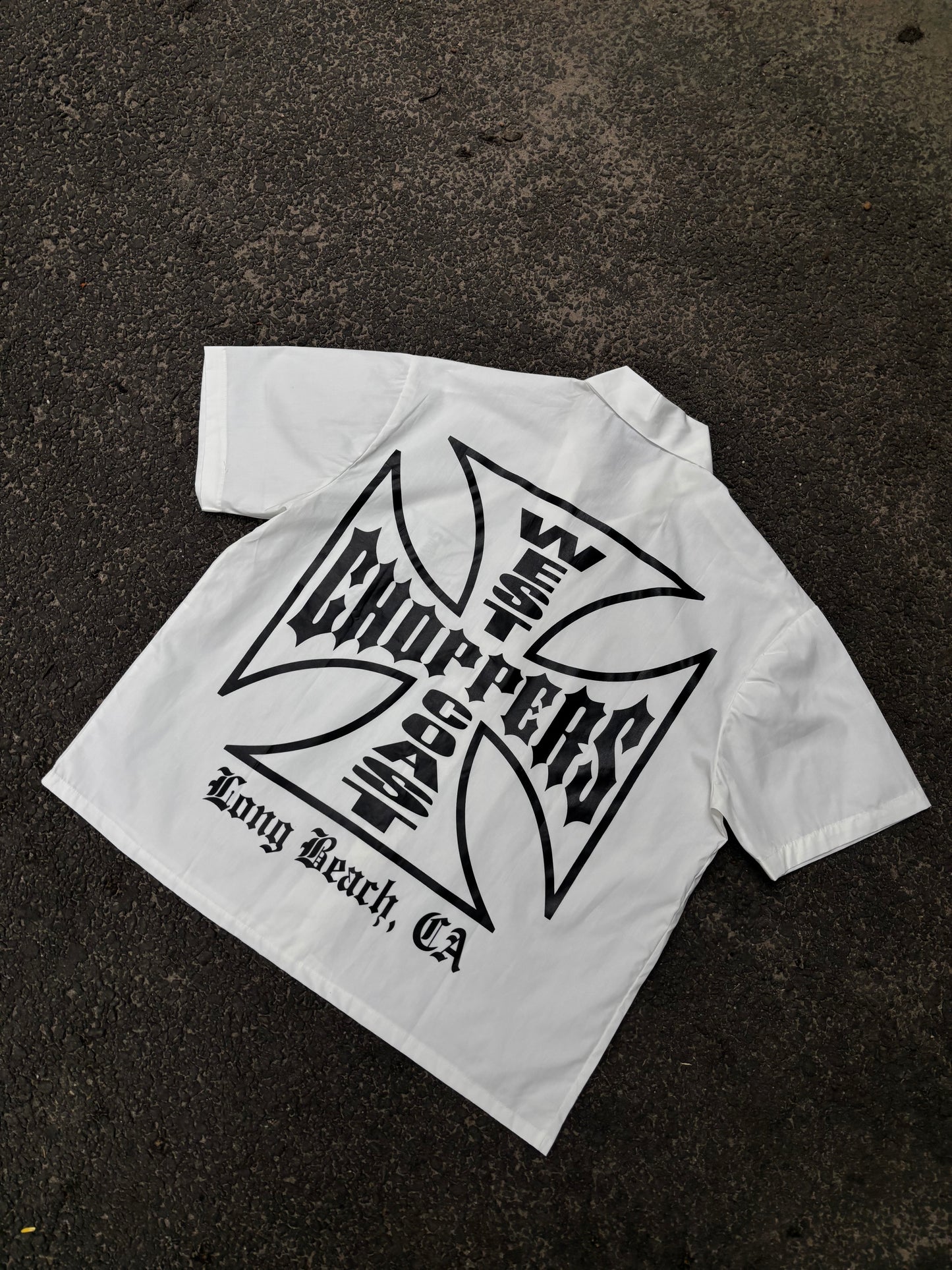 Choppers white cropped boxy shirt