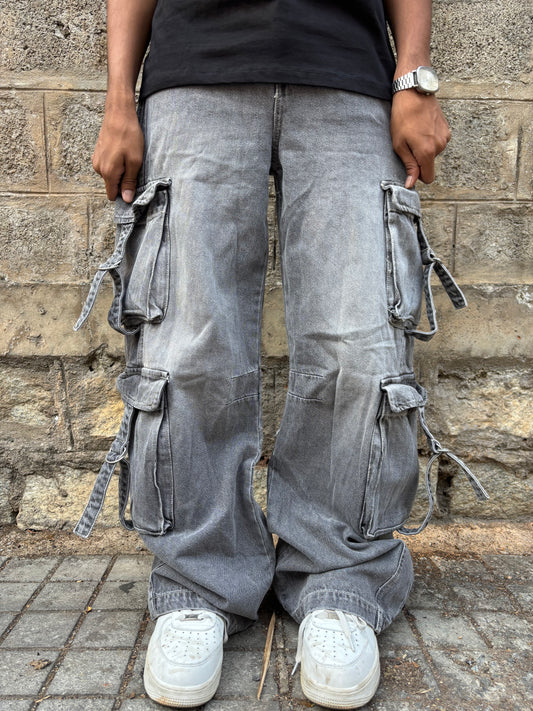 Grey baggy cargos
