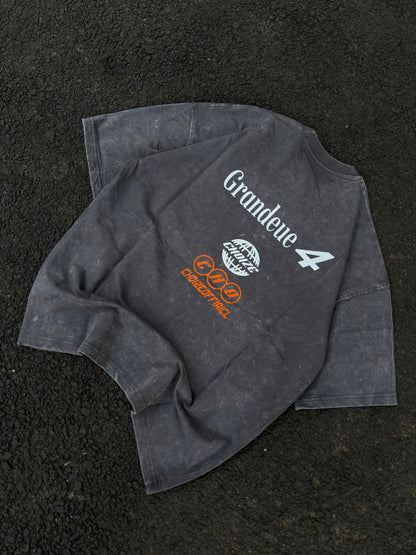 Cho grey acid wash oversized tee