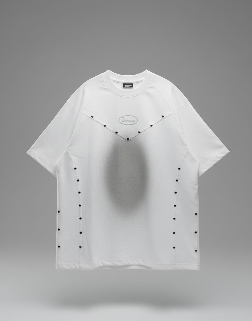 Spots white faded oversized tee