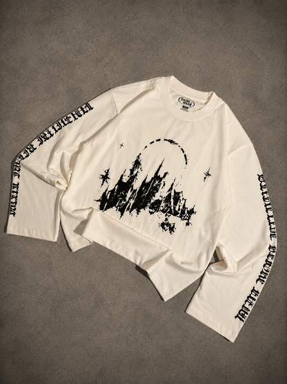 Cross white full sleeve tee