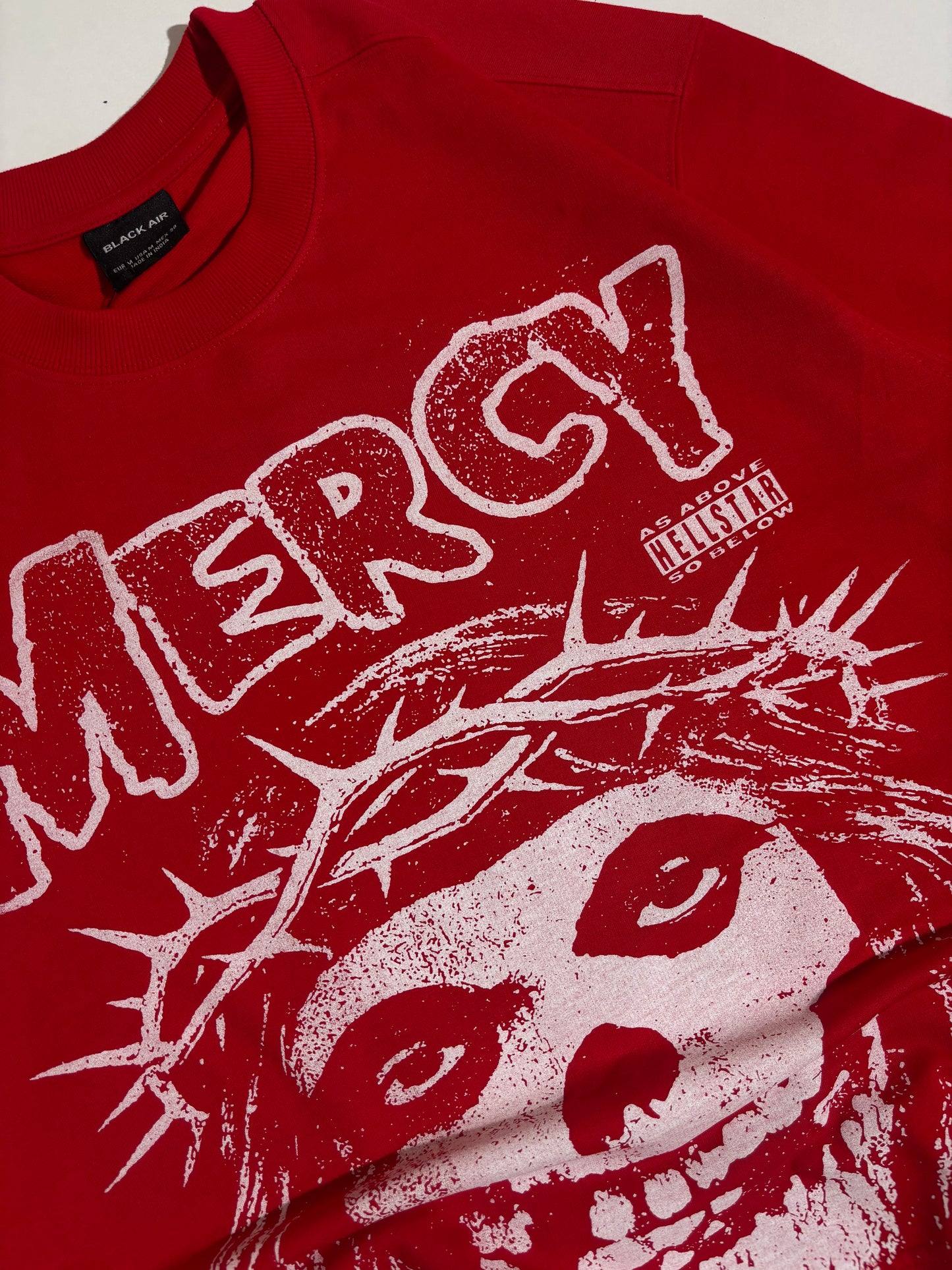 Mercy red oversized boxy tee