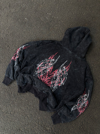 Stroke acid wash hoodie