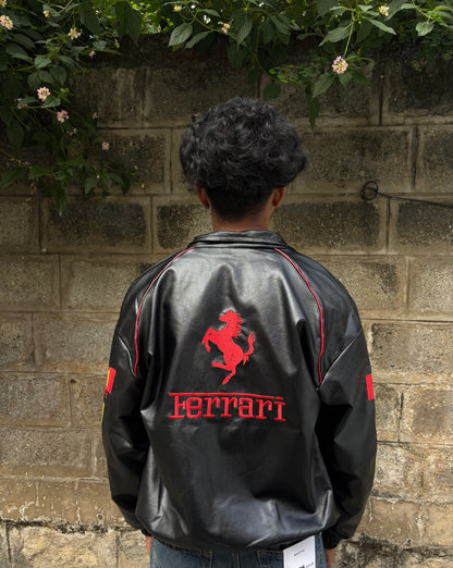 Red and black Ferrari racing jacket