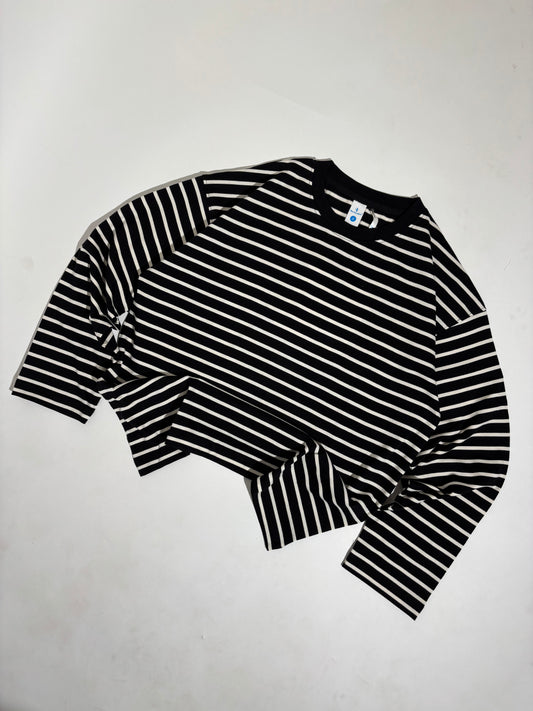 Black striped T-shirt