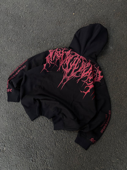 Wings black hoodie