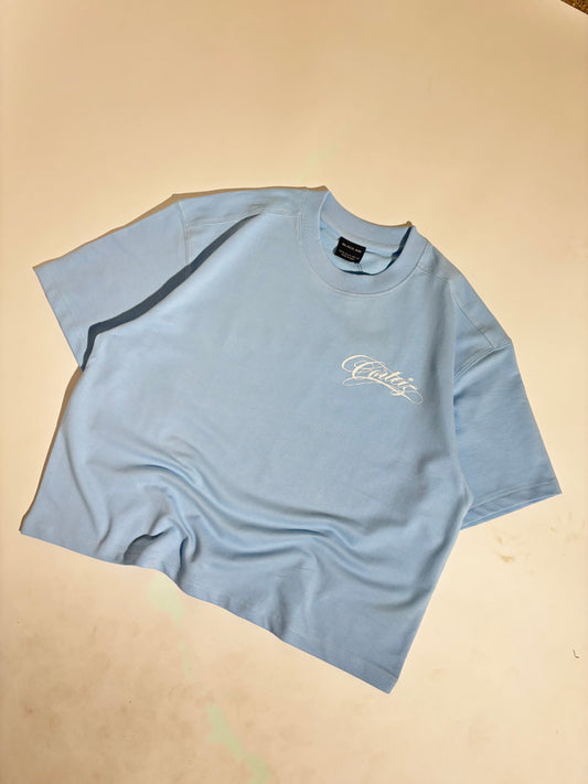 Corteiz blue oversized boxy tee
