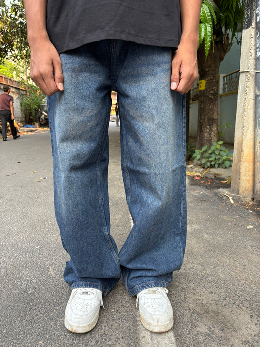 Blue baggy jeans