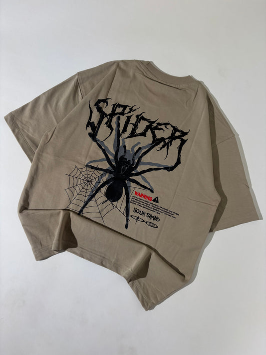 Spider beige oversized tee
