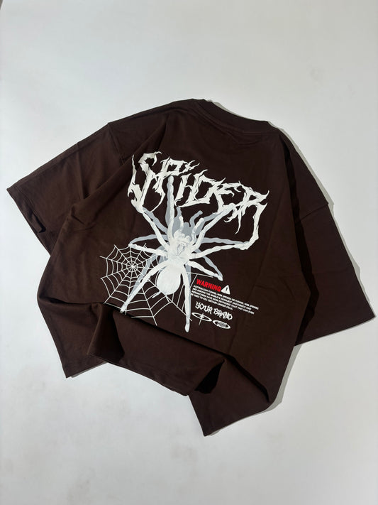 Spider brown oversized tee