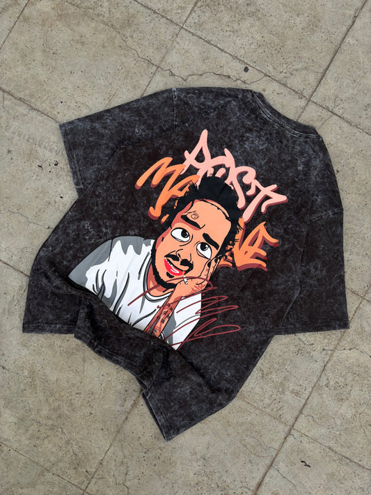 Post Malone acid wash oversized tee