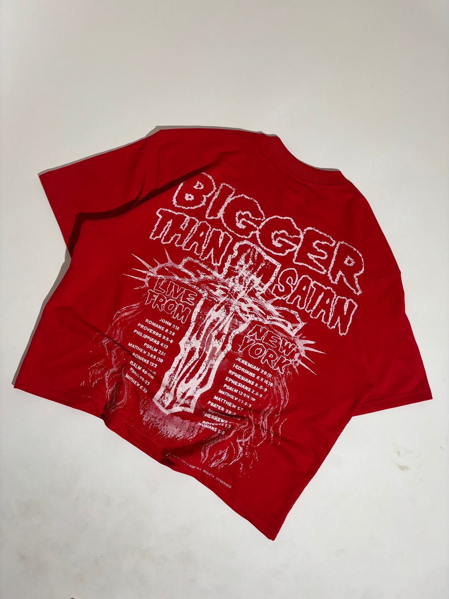 Mercy red oversized boxy tee