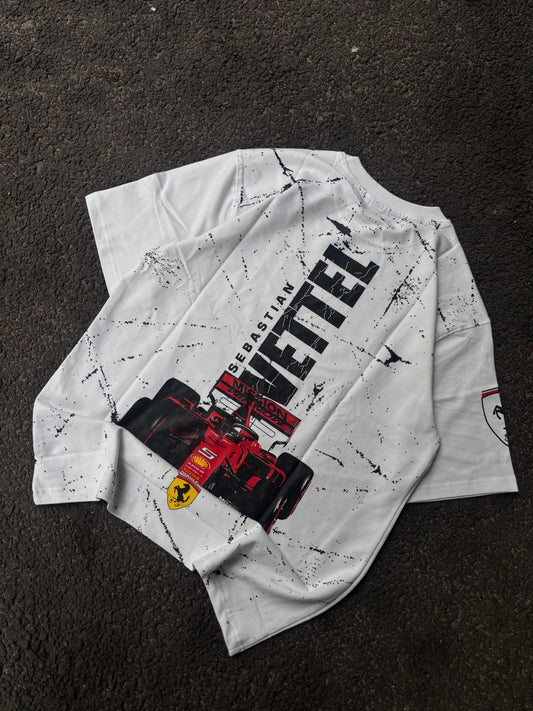 Vettel white oversized tee