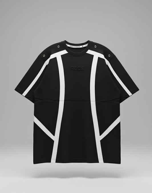 B and W oversized tee