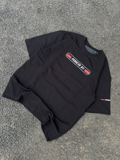 Porsche black oversized tee
