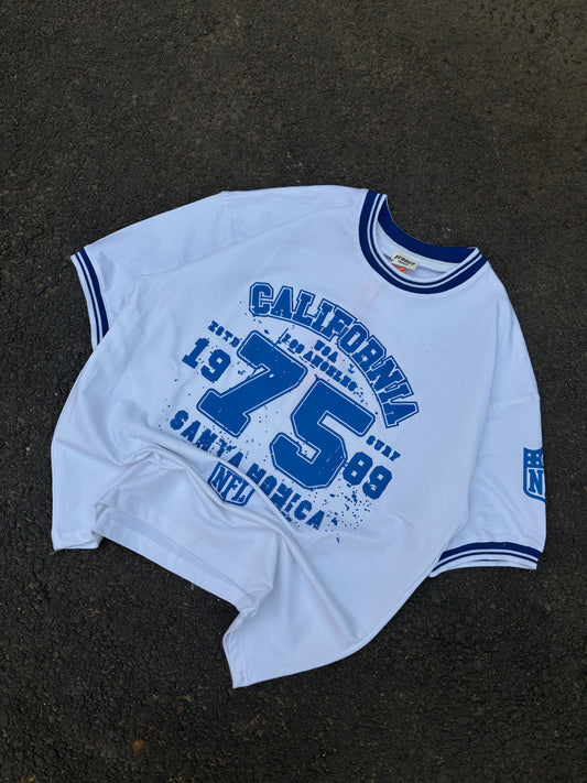 California 75 white oversized tee